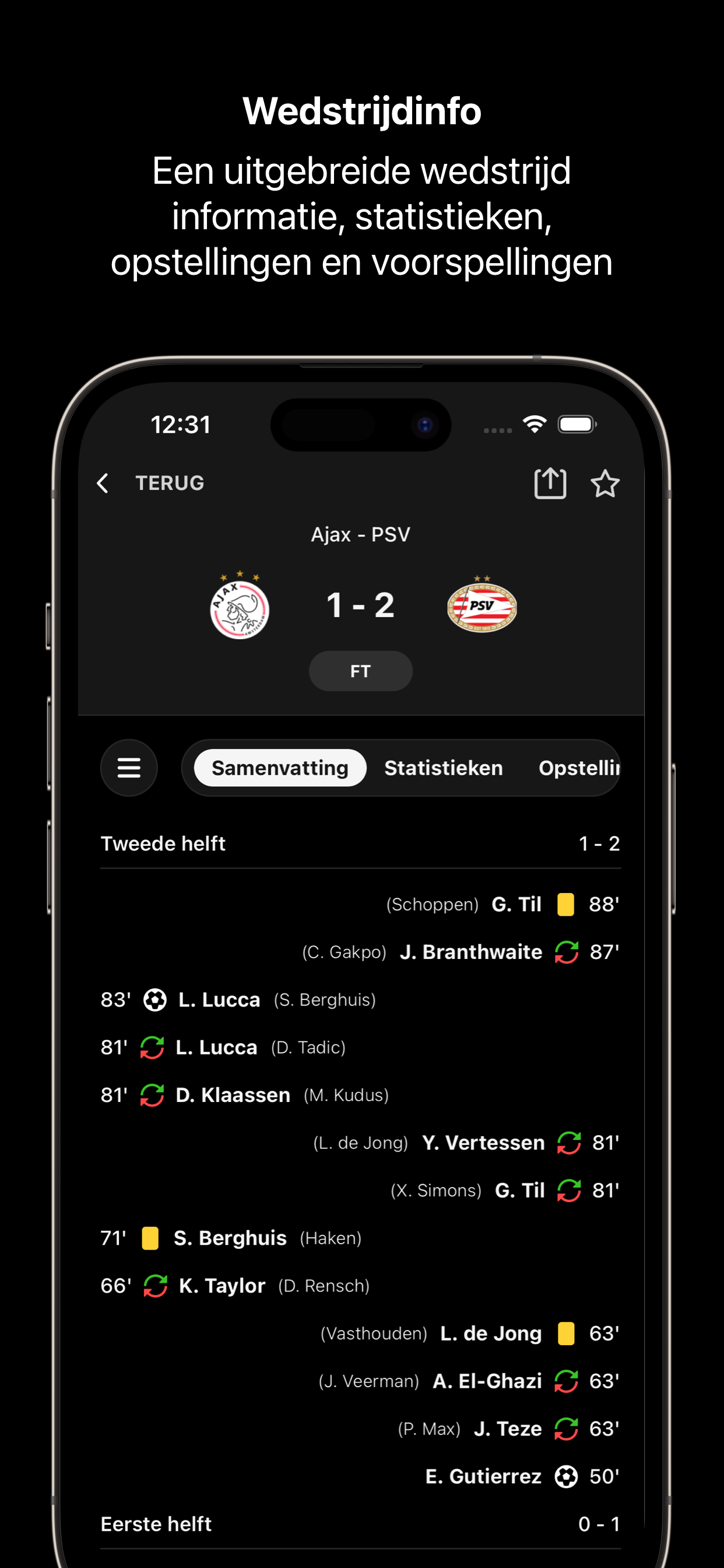 Scoreify: Voetbal Uitslagen screen #3